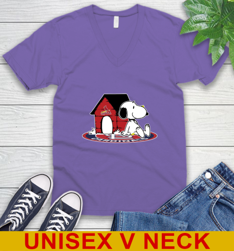 MLB Baseball St.Louis Cardinals Snoopy The Peanuts Movie Shirt V-Neck T-Shirt 9