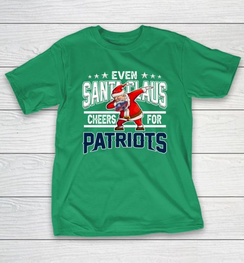 New England Patriots Even Santa Claus Cheers For Christmas NFL T-Shirt 5