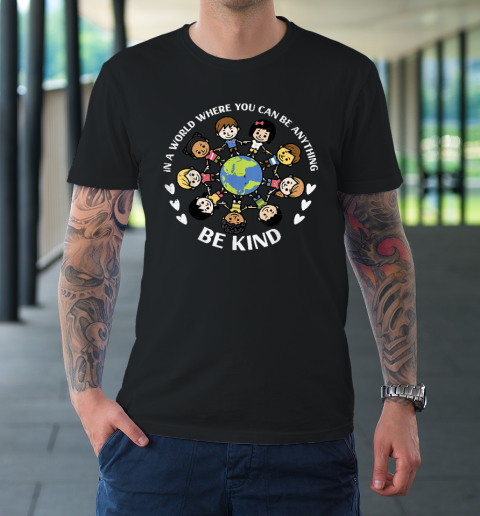 In A World Be Kind Kids Earth Anti Bullying Unity Day Orange T-Shirt