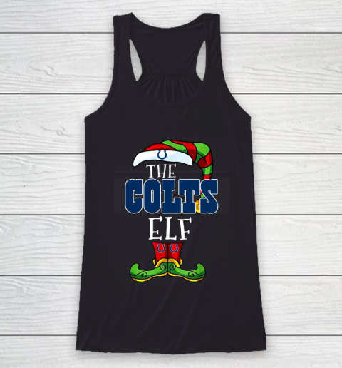 Indianapolis Colts Christmas ELF Funny NFL Racerback Tank