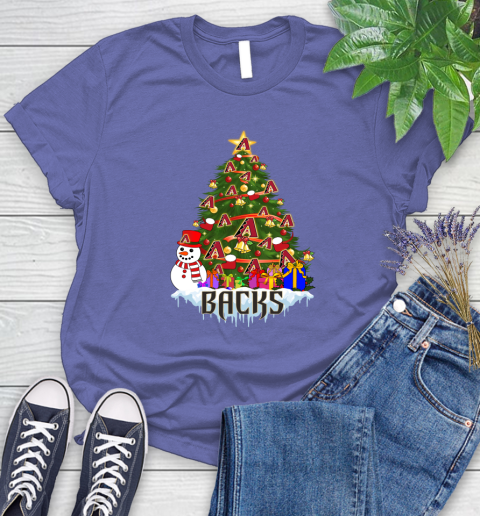 Arizona Diamondbacks Merry Christmas MLB Baseball Sports Women's T-Shirt 11