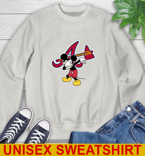 Atlanta Braves MLB Baseball Dabbing Mickey Disney Sports Sweatshirt 12