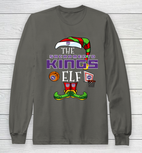 Sacramento Kings Christmas ELF Funny NBA Long Sleeve T-Shirt 5