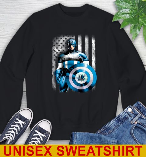 Dallas Mavericks NBA Basketball Captain America Marvel Avengers American Flag Shirt Sweatshirt