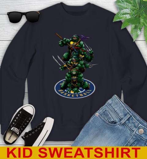 NBA Basketball Utah Jazz Teenage Mutant Ninja Turtles Shirt Youth Sweatshirt 3