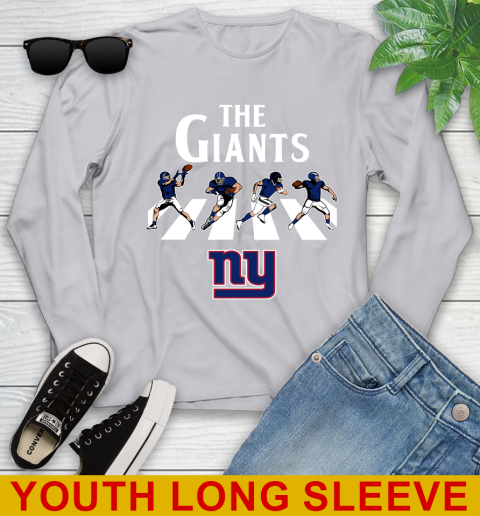 NFL Football New York Giants The Beatles Rock Band Shirt Youth Long Sleeve 5