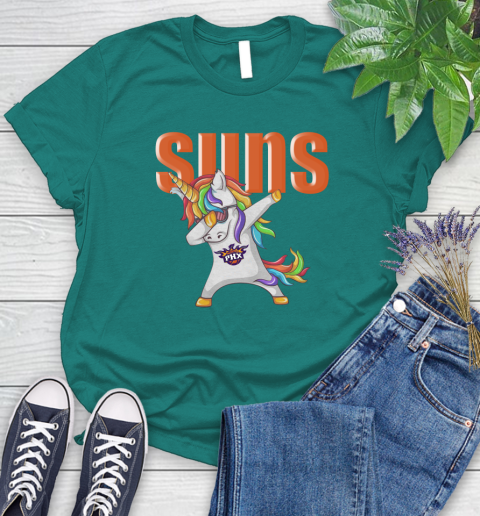 Phoenix Suns NBA Basketball Funny Unicorn Dabbing Sports Women's T-Shirt 12