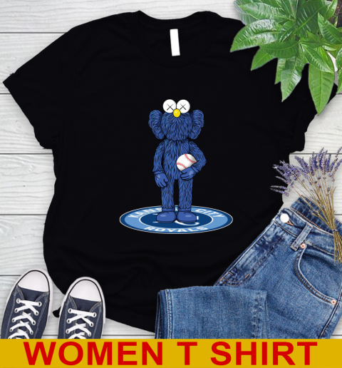 MLB Baseball Kansas City Royals Kaws Bff Blue Figure Shirt Women's T-Shirt 2
