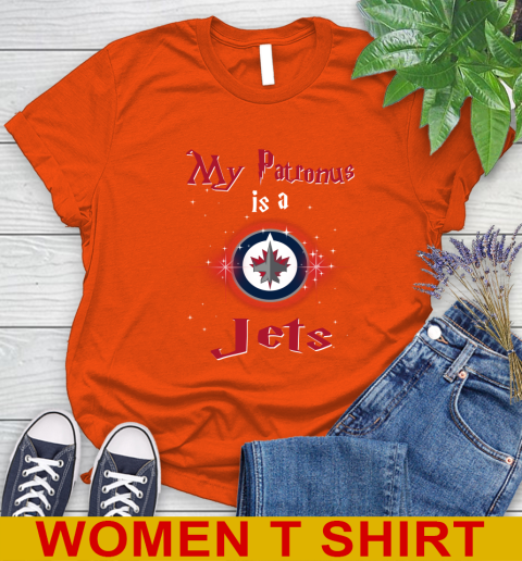 NHL Hockey Harry Potter My Patronus Is A Winnipeg Jets Women's T-Shirt 3