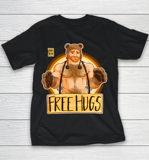 ADAM LIKES HUGS  BEAR PRIDE  GINGER LGBT Gay Pride Youth T-Shirt