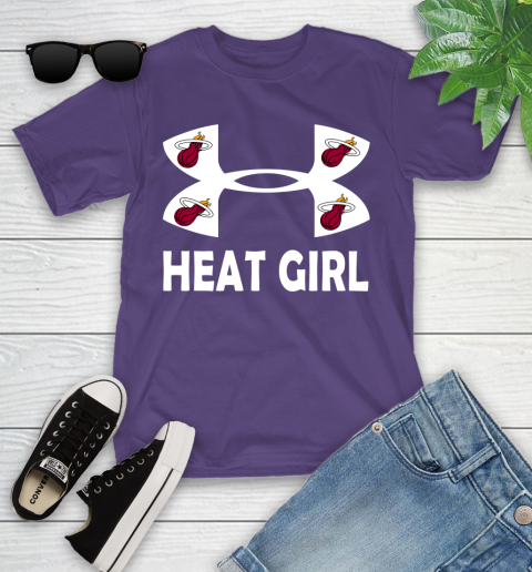 NBA Miami Heat Girl Under Armour Basketball Sports Youth T-Shirt 3