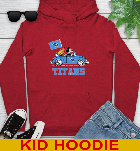 NFL Football Tennessee Titans Pluto Mickey Driving Disney Shirt Youth Hoodie 11