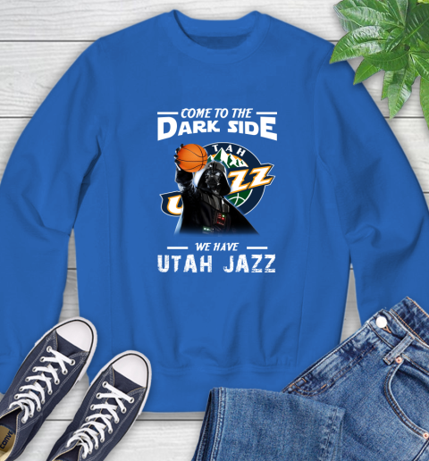 NBA Come To The Dark Side We Have Utah Jazz Star Wars Darth Vader Basketball Sweatshirt 9