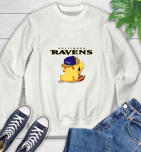 NFL Pikachu Football Sports Baltimore Ravens Sweatshirt