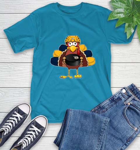 Nashville Predators Turkey Thanksgiving Day T-Shirt 8