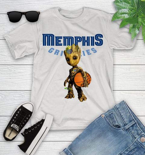Memphis Grizzlies NBA Basketball Groot Marvel Guardians Of The Galaxy Youth T-Shirt