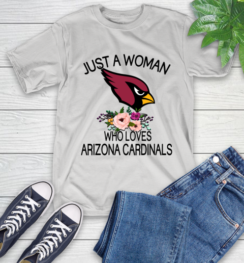 NFL Just A Woman Who Loves Arizona Cardinals Football Sports T-Shirt