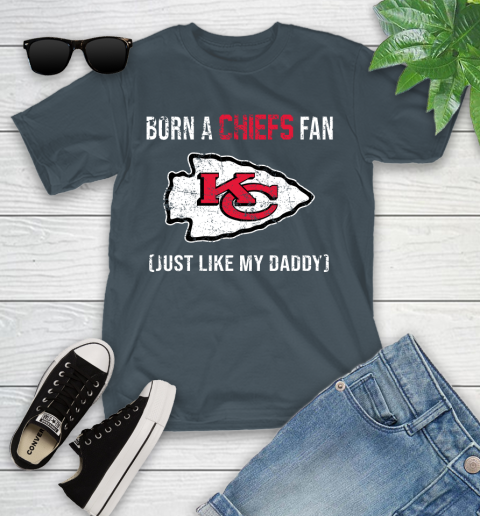 NFL Kansas City Chiefs Football Loyal Fan Just Like My Daddy Shirt Youth T-Shirt 9
