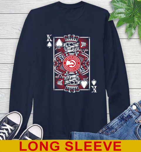 Atlanta Hawks NBA Basketball The King Of Spades Death Cards Shirt Long Sleeve T-Shirt 3