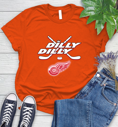 NHL Detroit Red Wings Dilly Dilly Hockey Sports Women's T-Shirt 4