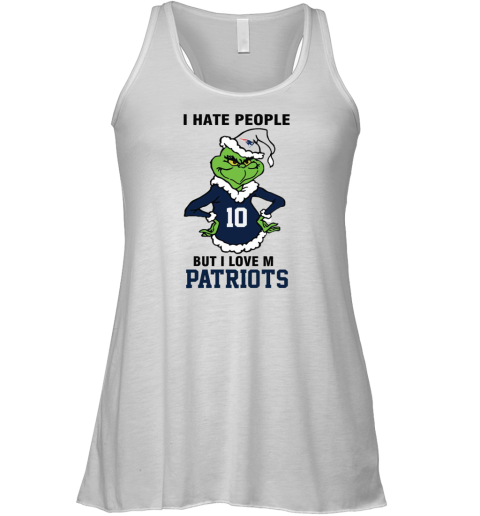 I Hate People But I Love My New England Patriots New England Patriots NFL Teams Racerback Tank