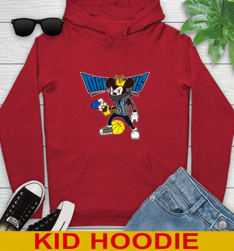 Dallas Mavericks NBA Basketball Mickey Peace Sign Sports Youth Hoodie - Image 12
