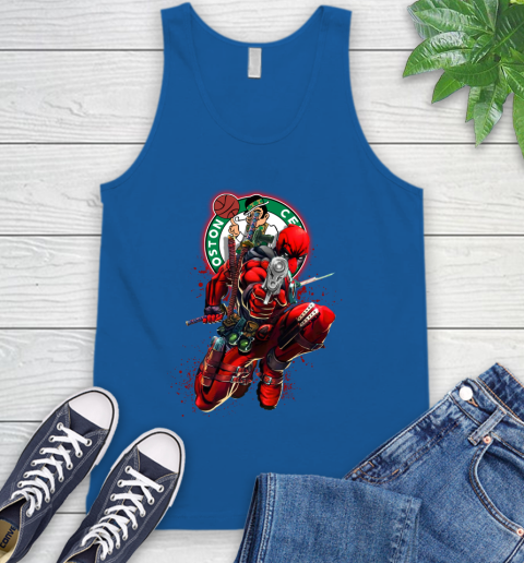 NBA Deadpool Marvel Comics Sports Basketball Boston Celtics Tank Top 5