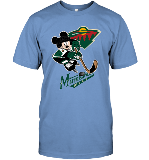 NHL Minnesota Wild Mickey Mouse Disney Hockey T Shirt nCoACPjBq4O classic t shirt 2 95 151514 front carolina blue