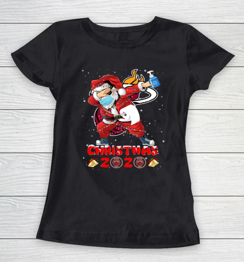 Miami Heat Funny Santa Claus Dabbing Christmas 2020 NBA Women's T-Shirt