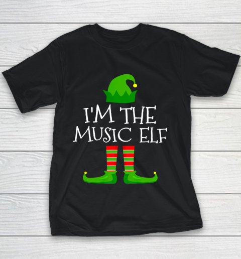 I m the Music Elf Family Matching Christmas Pajama Gifts Youth T-Shirt