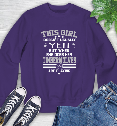 Purple hotsell timberwolves sweatshirt