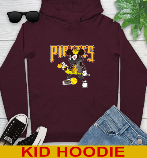 Pittsburgh Pirates MLB Baseball Mickey Peace Sign Sports Youth Hoodie 7