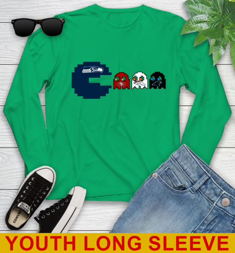 Seattle Seahawks NFL Football Pac Man Champion Youth Long Sleeve 7