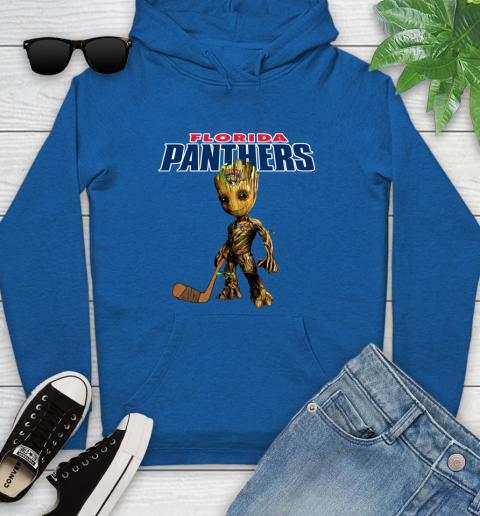 Florida Panthers NHL Hockey Groot Marvel Guardians Of The Galaxy Youth Hoodie 9