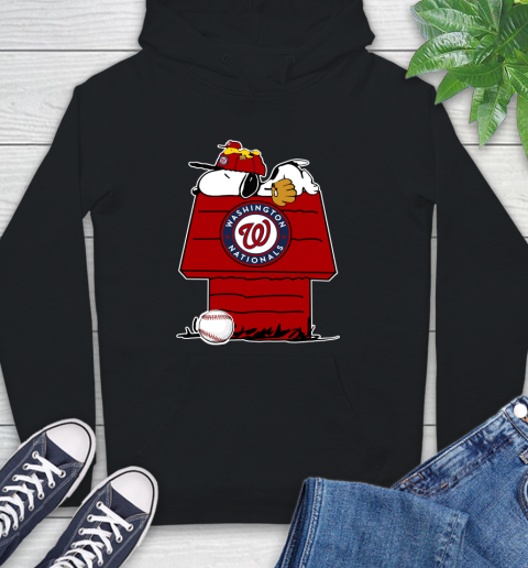 MLB Washington Nationals Snoopy Woodstock The Peanuts Movie Baseball T Shirt_000 Hoodie 3 MLB Washington Nationals Snoopy Woodstock The Peanuts Movie Baseball T Shirt_000 Hoodie - Image 3