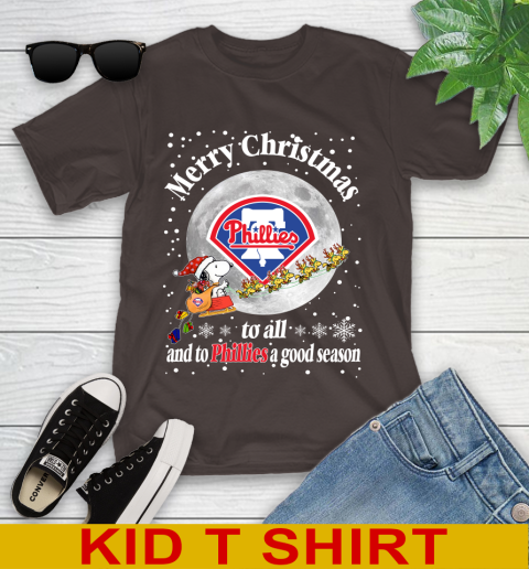 Philadelphia Phillies Merry Christmas To All And To Phillies A Good Season MLB Baseball Sports Youth T-Shirt 6