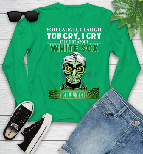 MLB Talk Shit Chicago White Sox I Kill You Achmed The Dead Terrorist Jeffrey Dunham Baseball Youth Long Sleeve 7
