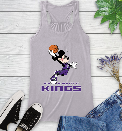 NBA Basketball Sacramento Kings Cheerful Mickey Mouse Shirt Racerback Tank 5