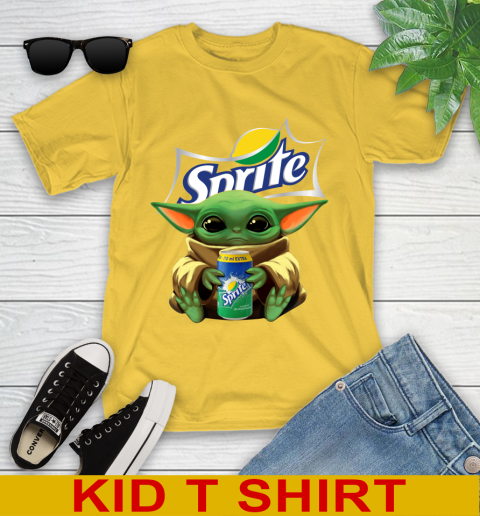 Star Wars Baby Yoda Hugs Sprite Soft Drink Shirt 108