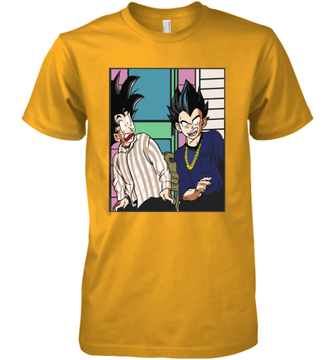 onui friday damn meme son goku and vegeta dragon ball shirts premium guys tee 5 front gold
