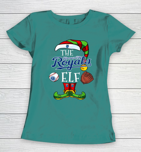 Kansas City Royals Christmas ELF Funny MLB Women's T-Shirt 10