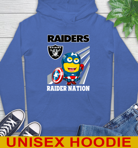 NFL Football Oakland Raiders Captain America Marvel Avengers Minion Shirt Hoodie 9