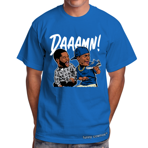 Air Jordan 3 Blue Cement Matching Sneaker Tshirt Daaamn Meme 2 Gray and Blue Jordan Shirt