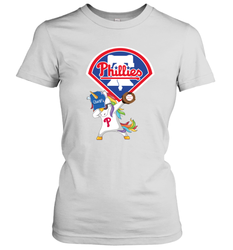 Hip Hop Dabbing Unicorn Flippin Love Philadelphia Phillies Women's T-Shirt