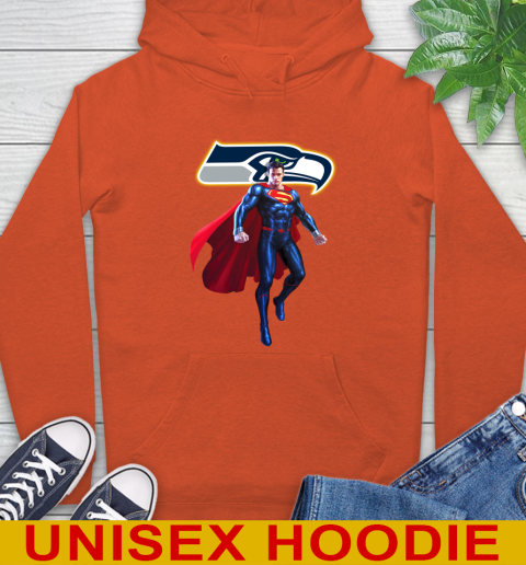 NFL Superman DC Sports Football Seattle Seahawks Hoodie 5