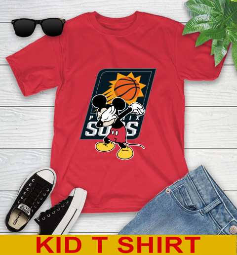 Phoenix Suns NBA Basketball Dabbing Mickey Disney Sports Youth T-Shirt 10