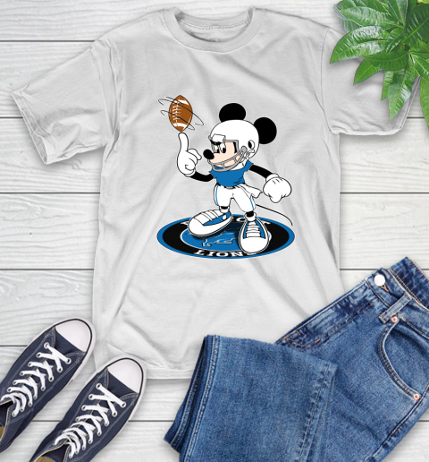 NFL Football Detroit Lions Cheerful Mickey Disney Shirt T-Shirt 2