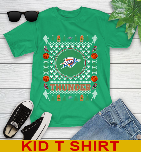 Oklahoma City Thunder Merry Christmas NBA Basketball Loyal Fan Youth T-Shirt 7