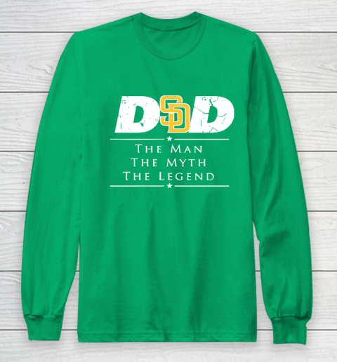 San Diego Padres MLB Baseball Dad The Man The Myth The Legend Long Sleeve T-Shirt 4