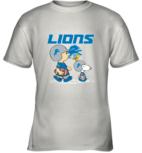 Detroit Lions Let's Play Football Together Snoopy NFL Youth T-Shirt